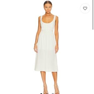 WeWoreWhat Corset Midi Dress in Whisper White